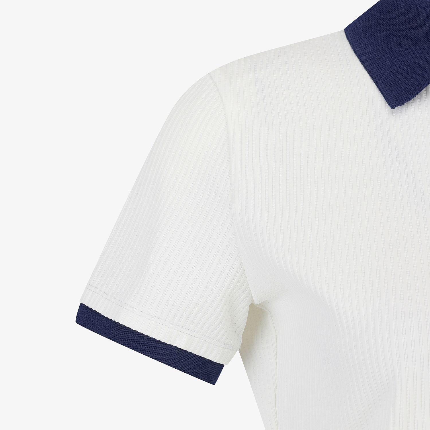 Cool-Touch Ribbed Contrast Collar T-Shirt_WT
