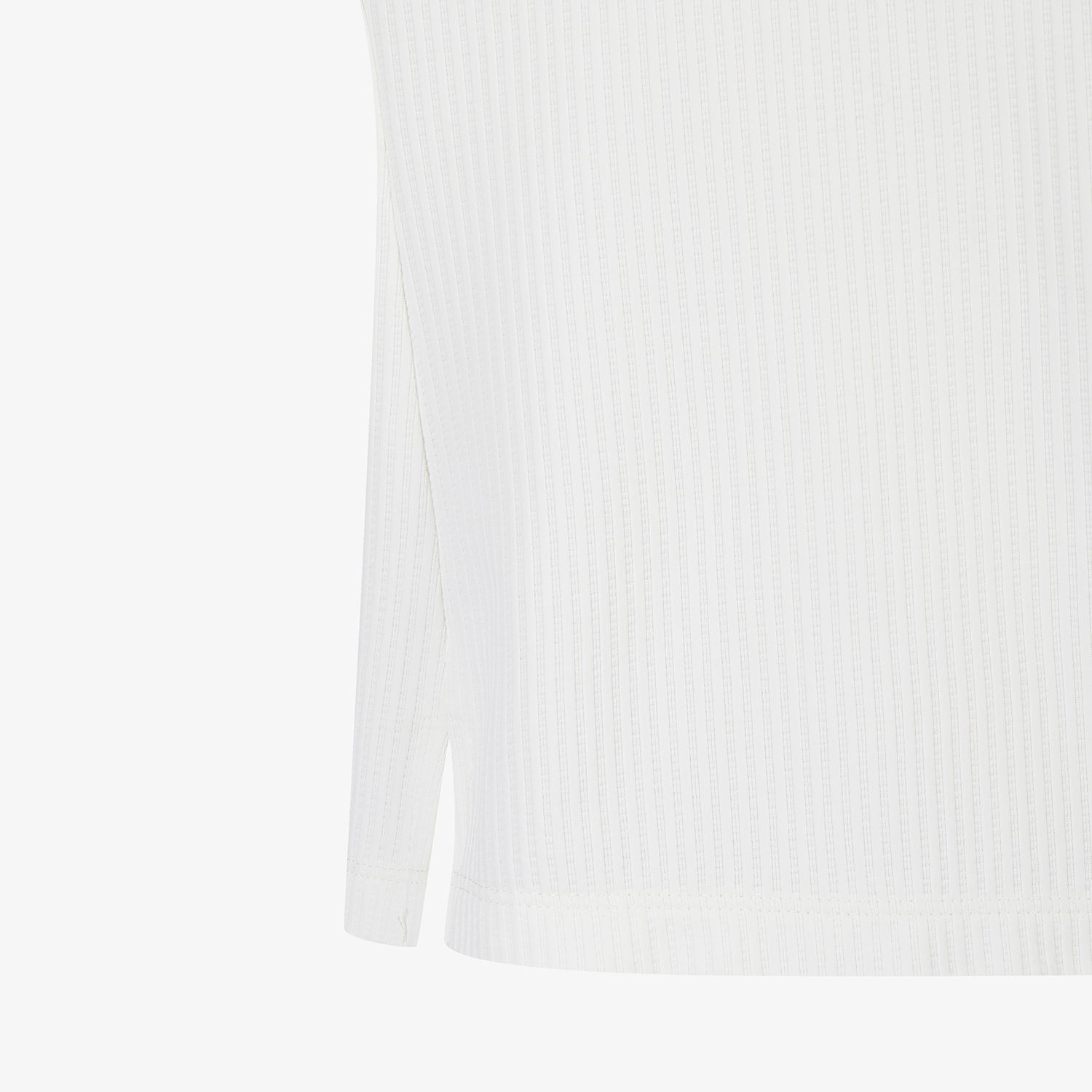 Cool-Touch Ribbed Contrast Collar T-Shirt_WT