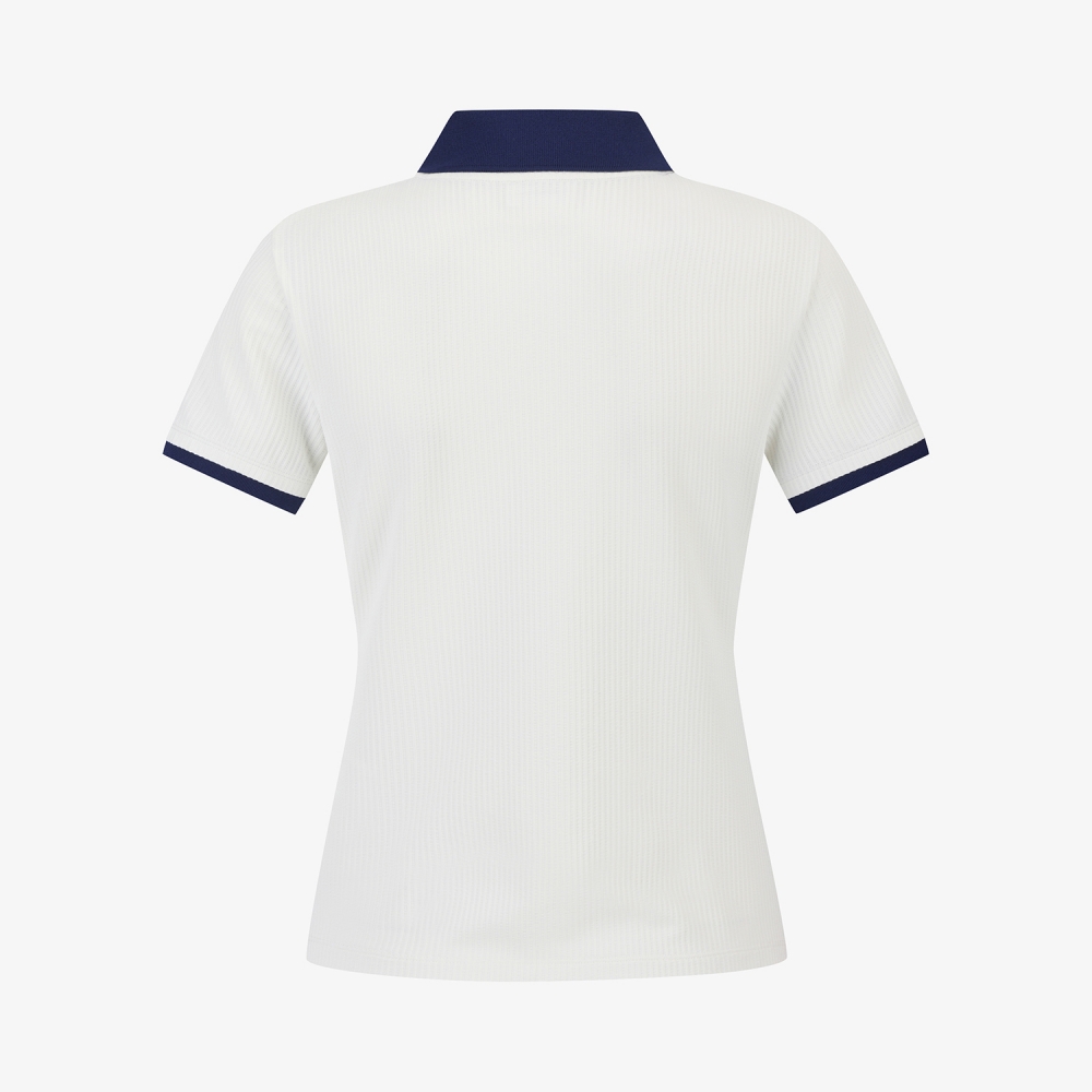 Cool-Touch Ribbed Contrast Collar T-Shirt_WT