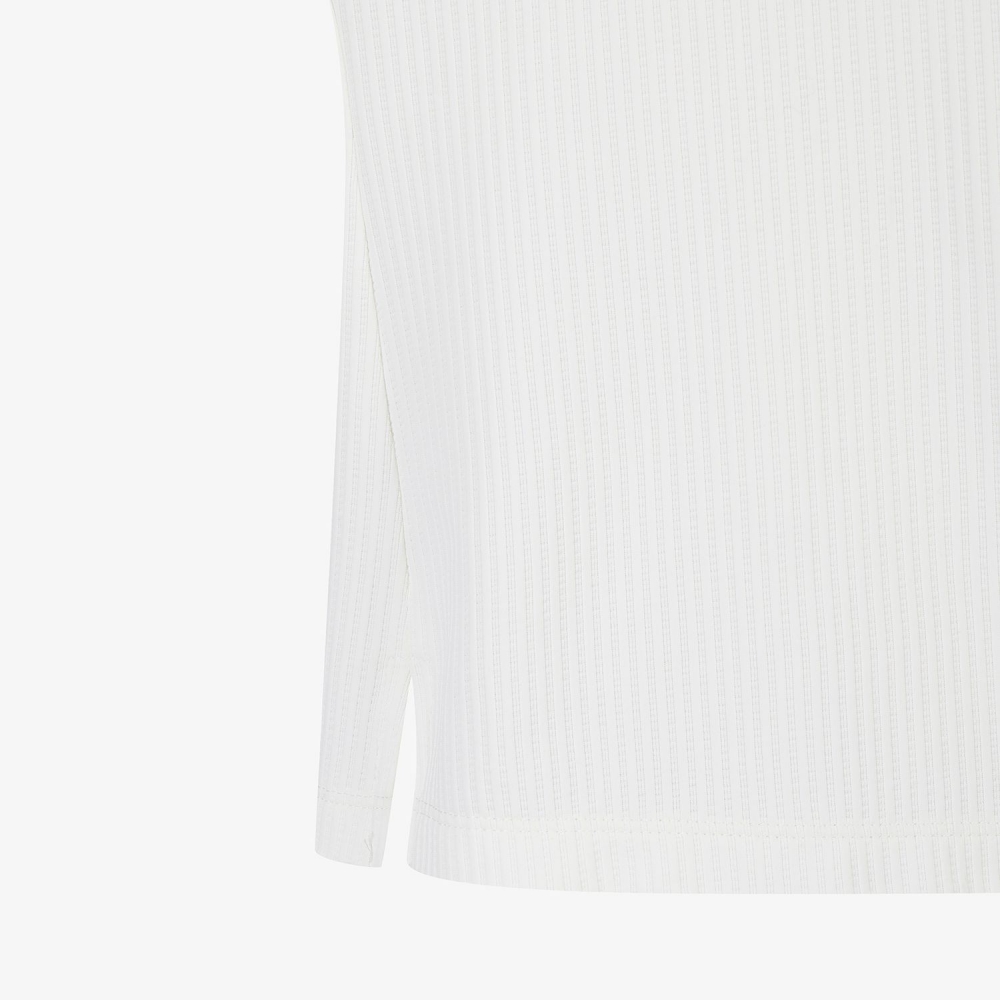 Cool-Touch Ribbed Contrast Collar T-Shirt_WT