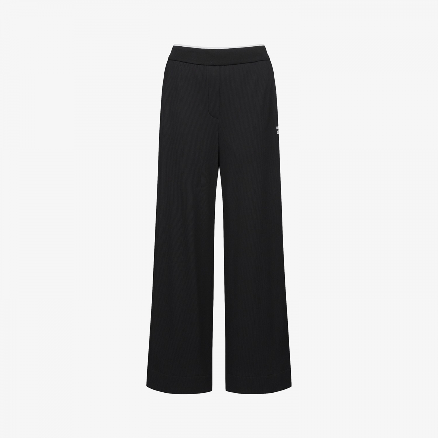 Soft Ribbed Straight Pants_BK