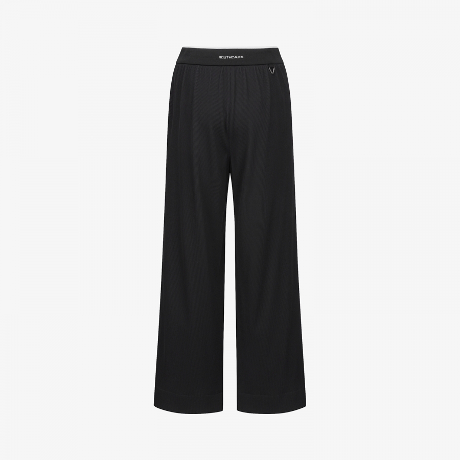 Soft Ribbed Straight Pants_BK