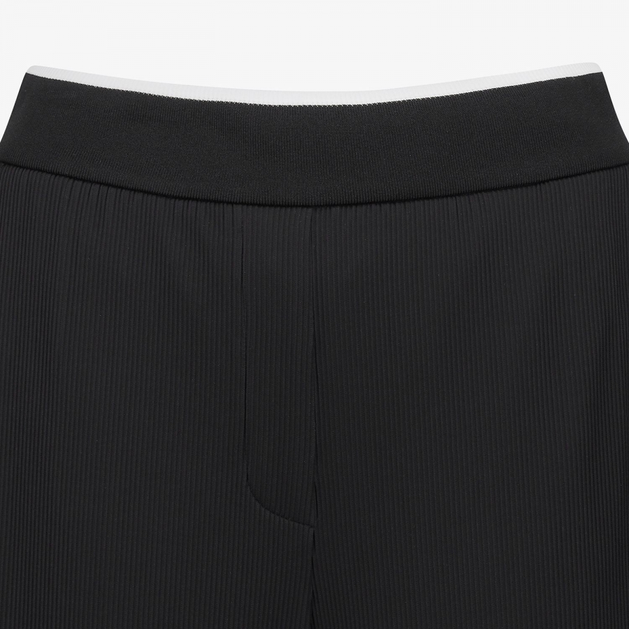 Soft Ribbed Straight Pants_BK