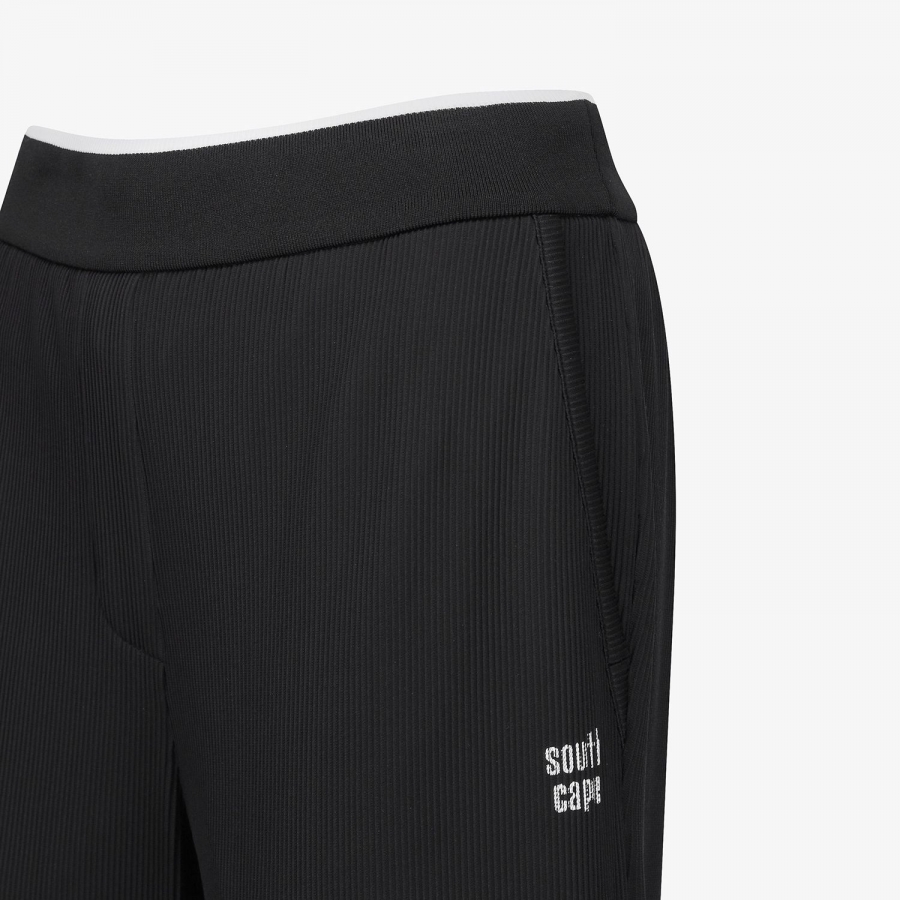 Soft Ribbed Straight Pants_BK