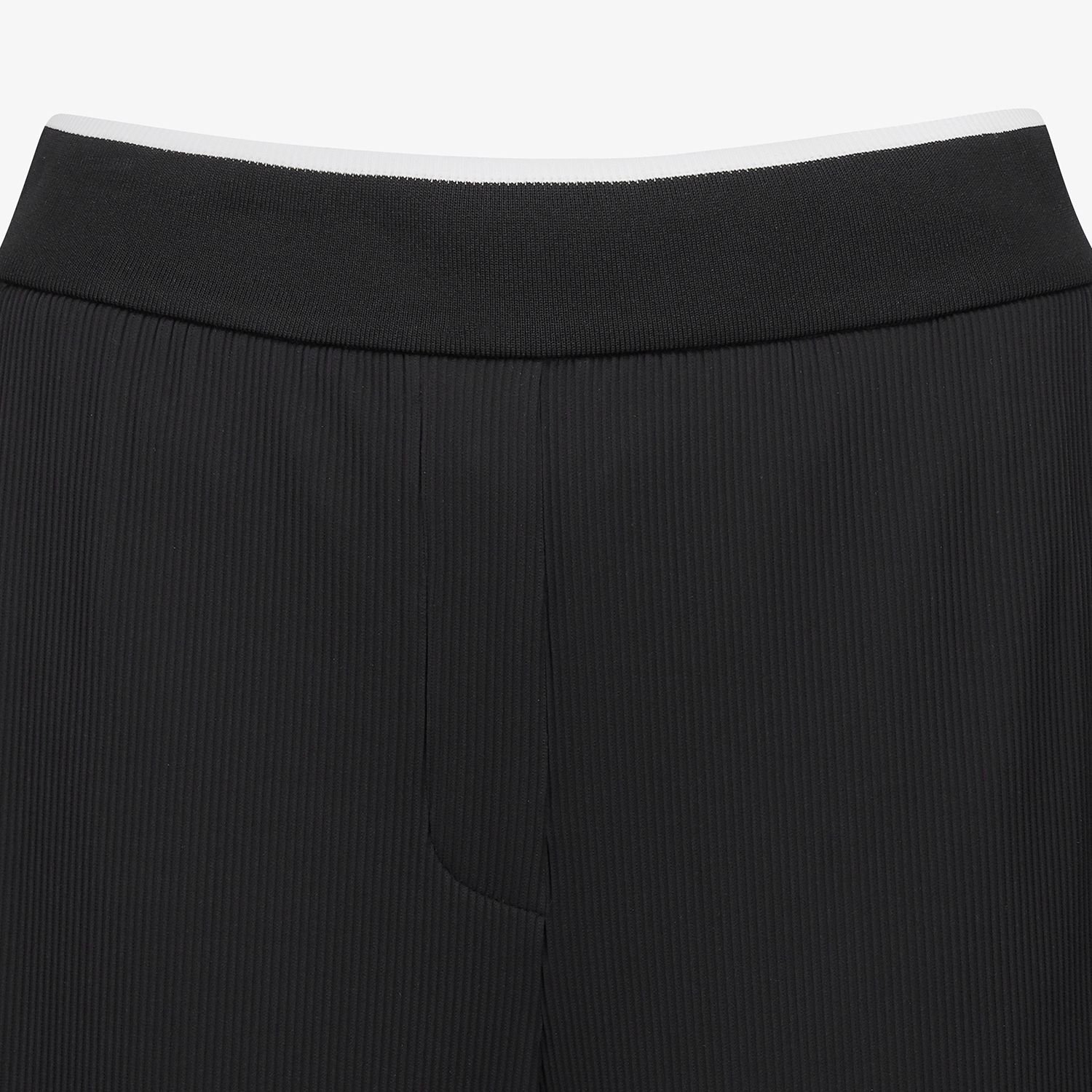 Soft Ribbed Straight Pants_BK