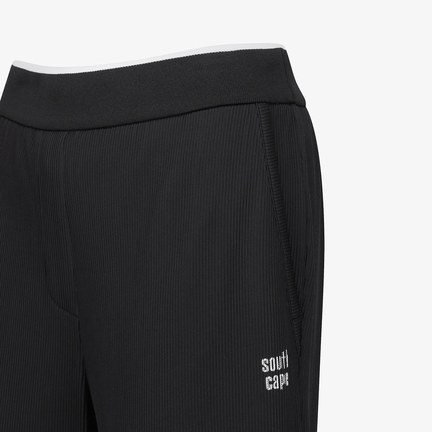 Soft Ribbed Straight Pants_BK