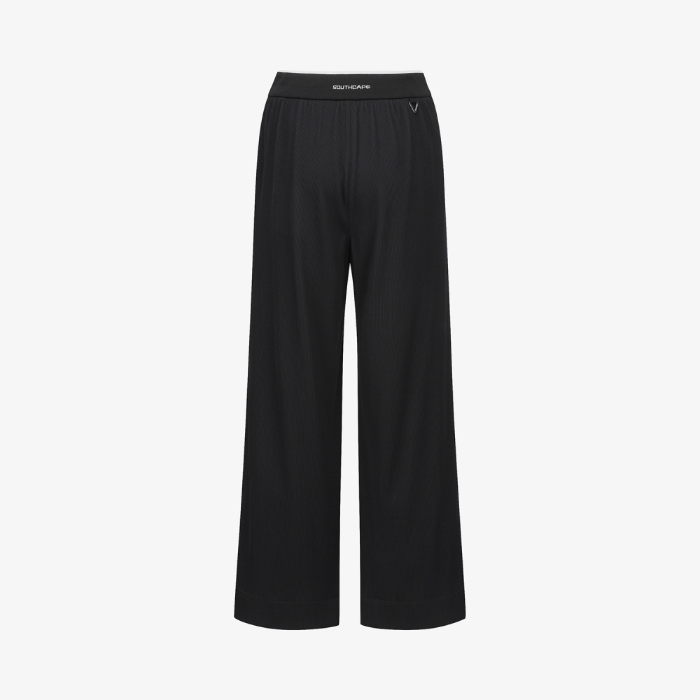 Soft Ribbed Straight Pants_BK