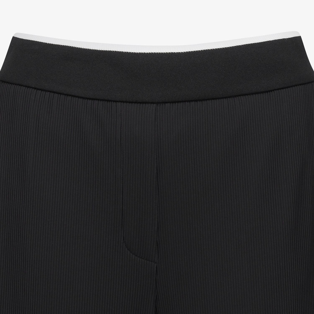 Soft Ribbed Straight Pants_BK
