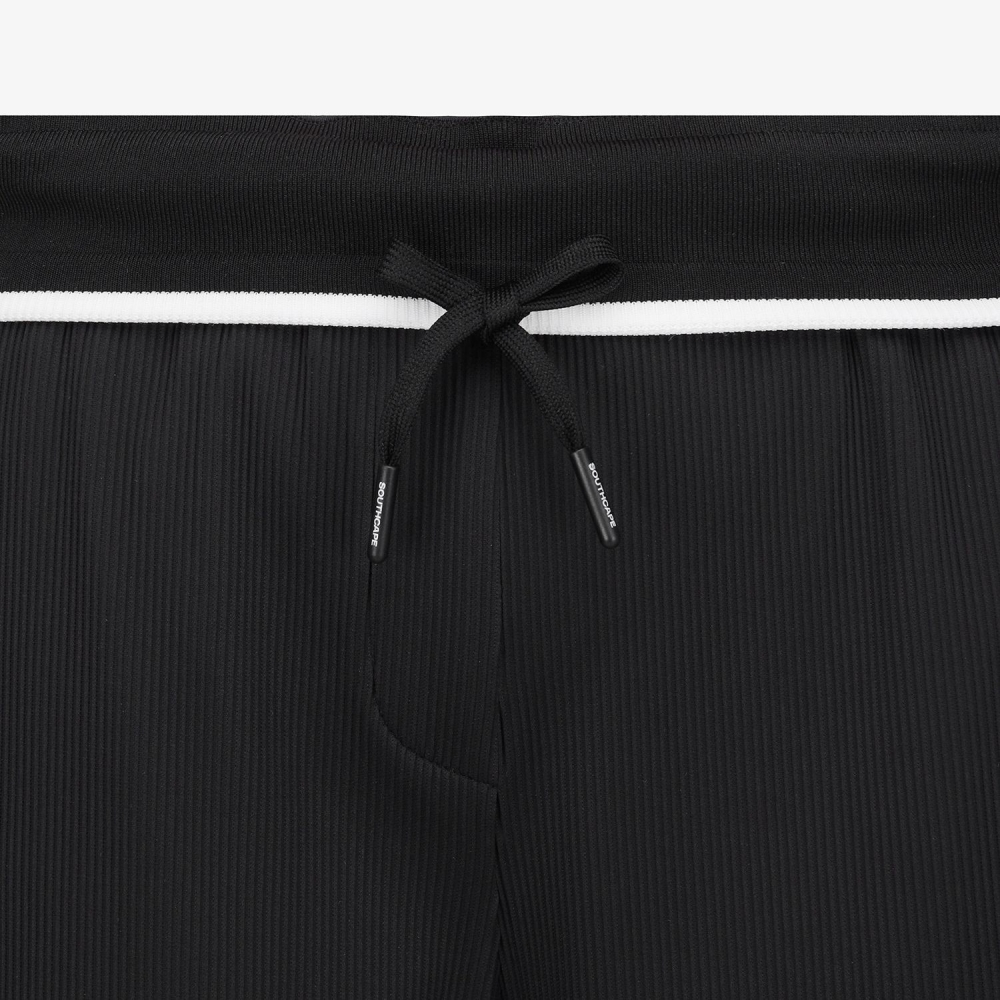 Soft Ribbed Straight Pants_BK