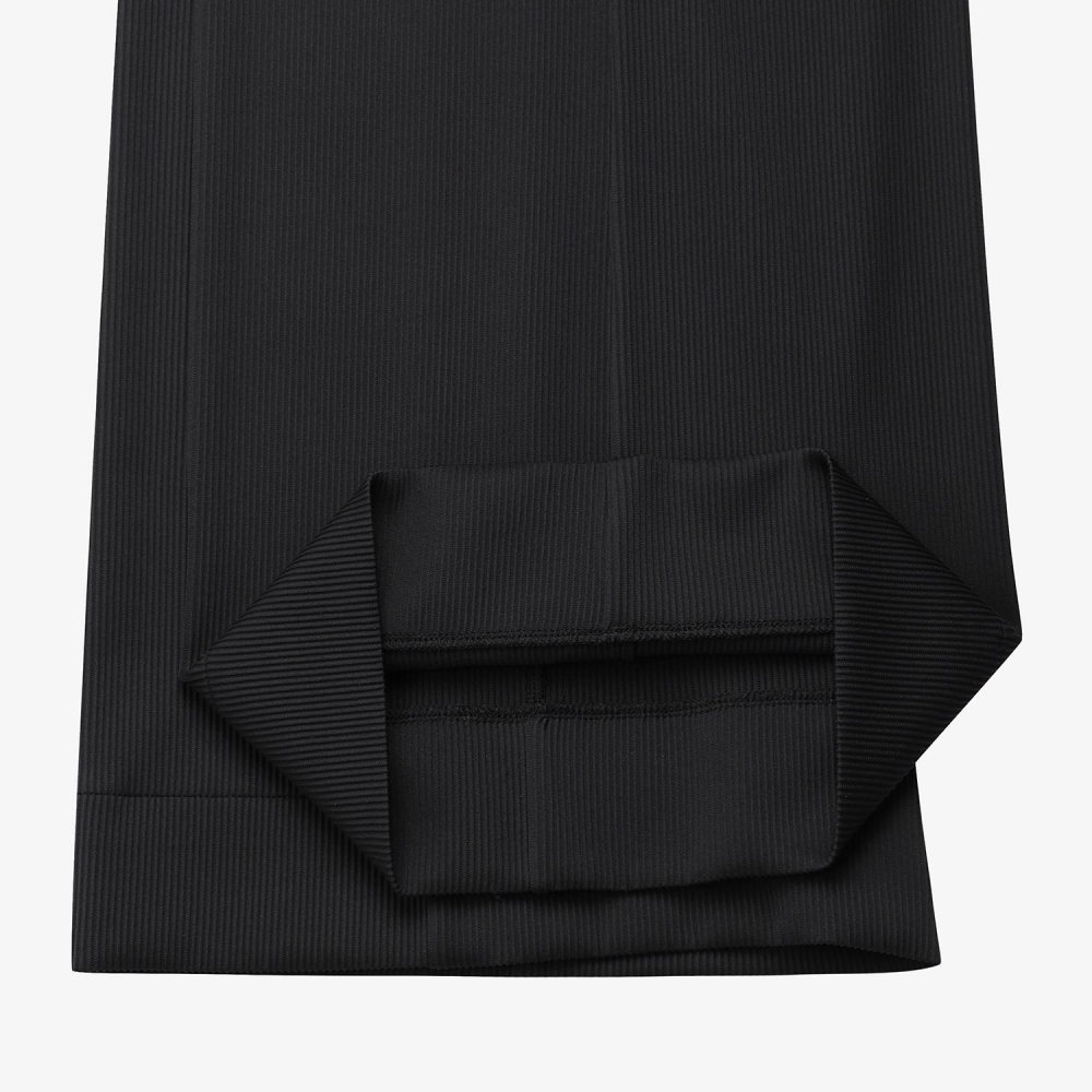 Soft Ribbed Straight Pants_BK