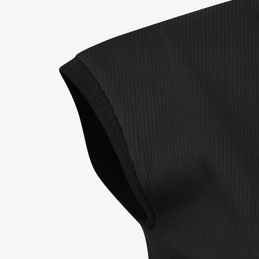 Ribbed Half-Neck Sleeveless T-Shirt_BK