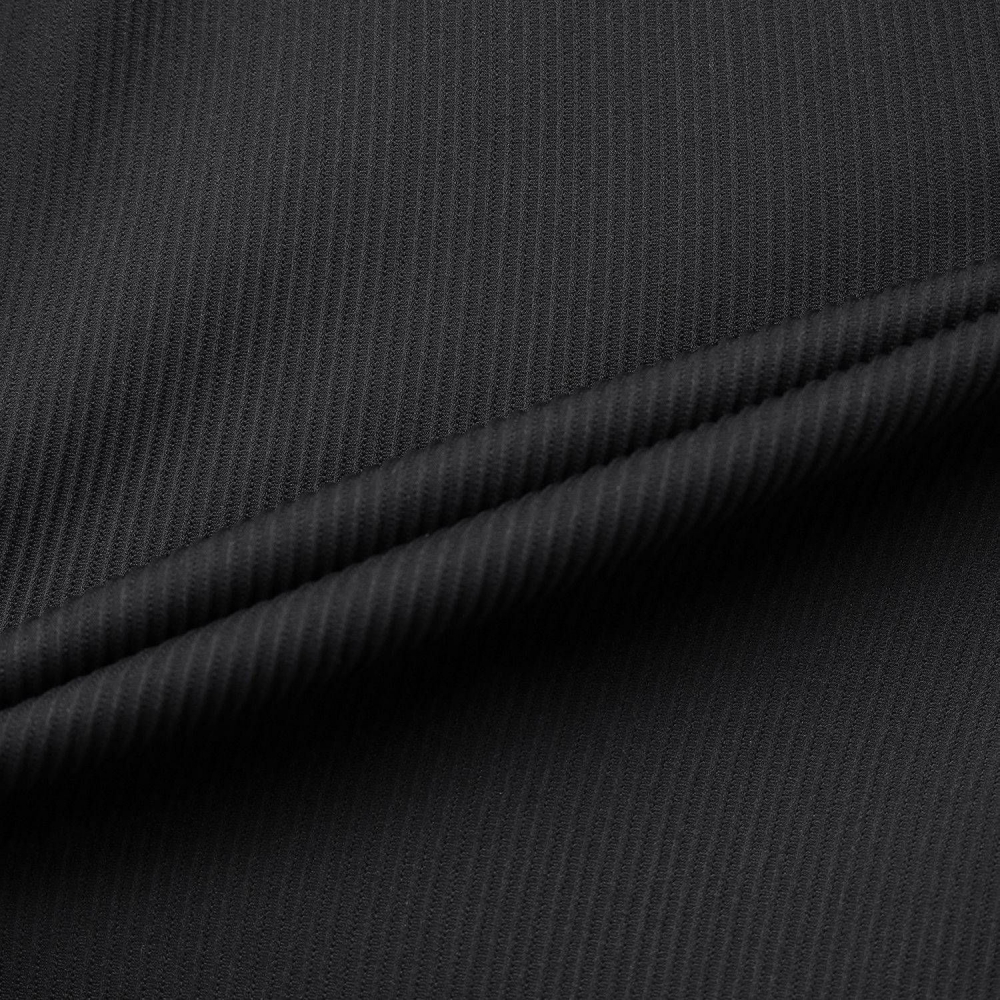 Ribbed Half-Neck Sleeveless T-Shirt_BK