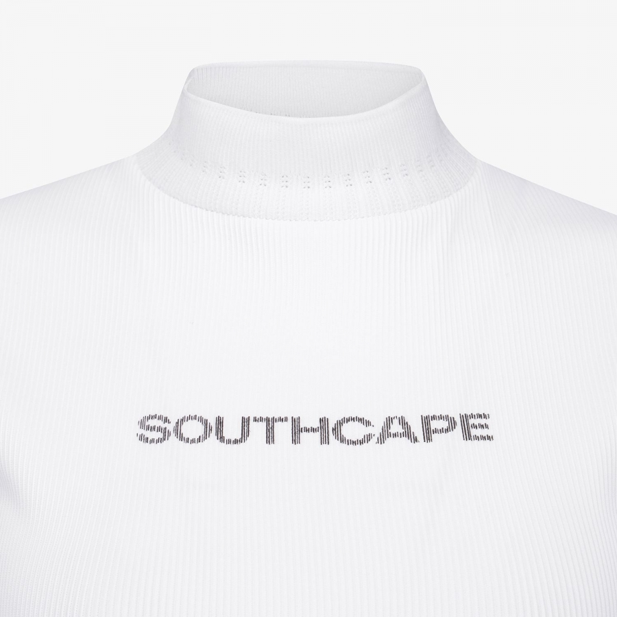 Ribbed Half-Neck Sleeveless T-Shirt_WT