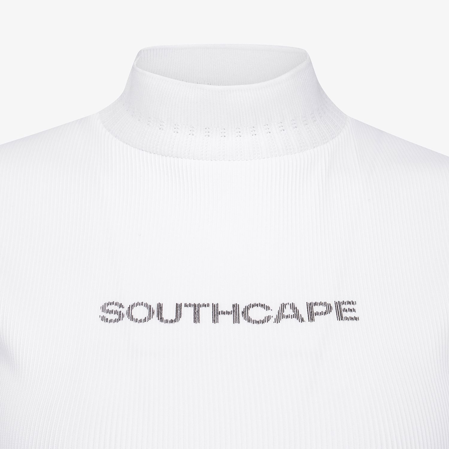 Ribbed Half-Neck Sleeveless T-Shirt_WT