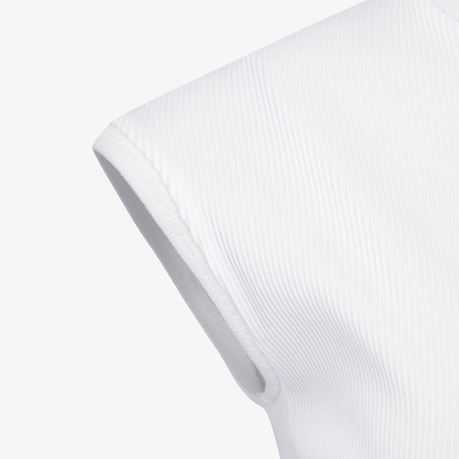 Ribbed Half-Neck Sleeveless T-Shirt_WT