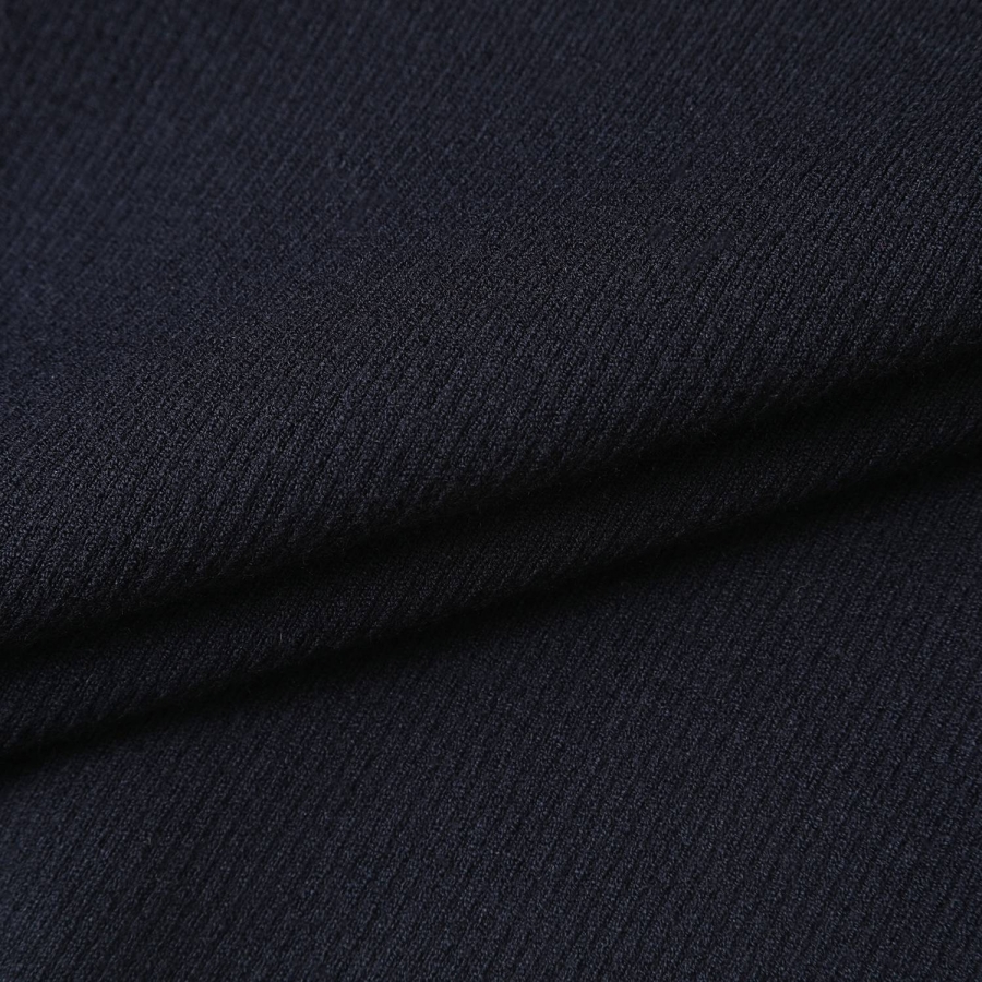 Ribbed Collar Long Sleeve Knit_NA