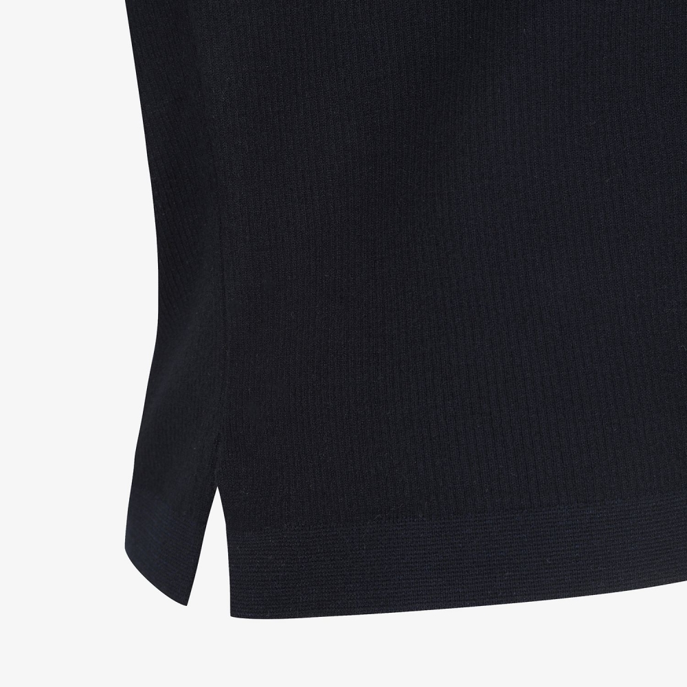 Ribbed Collar Long Sleeve Knit_NA
