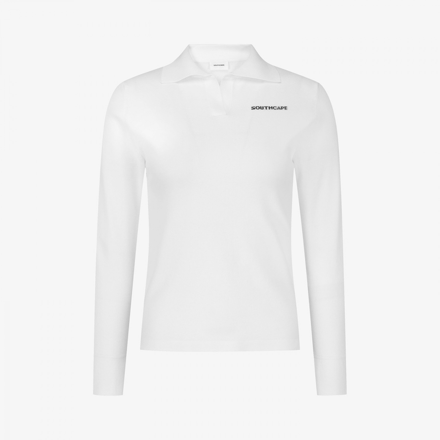 Ribbed Collar Long Sleeve Knit_WT
