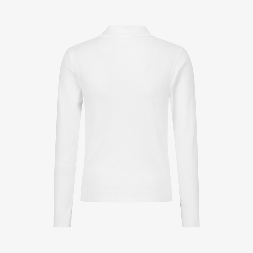 Ribbed Collar Long Sleeve Knit_WT