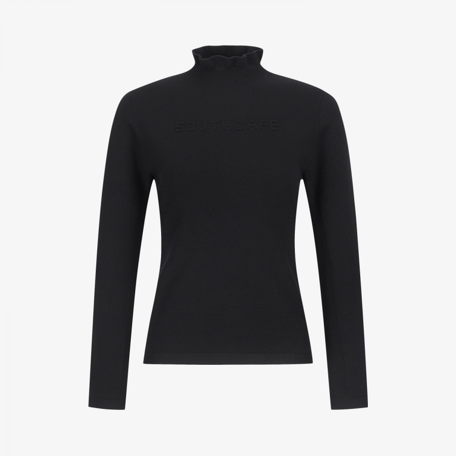 Holgarment Logo High-Neck Knit Pullover_BK