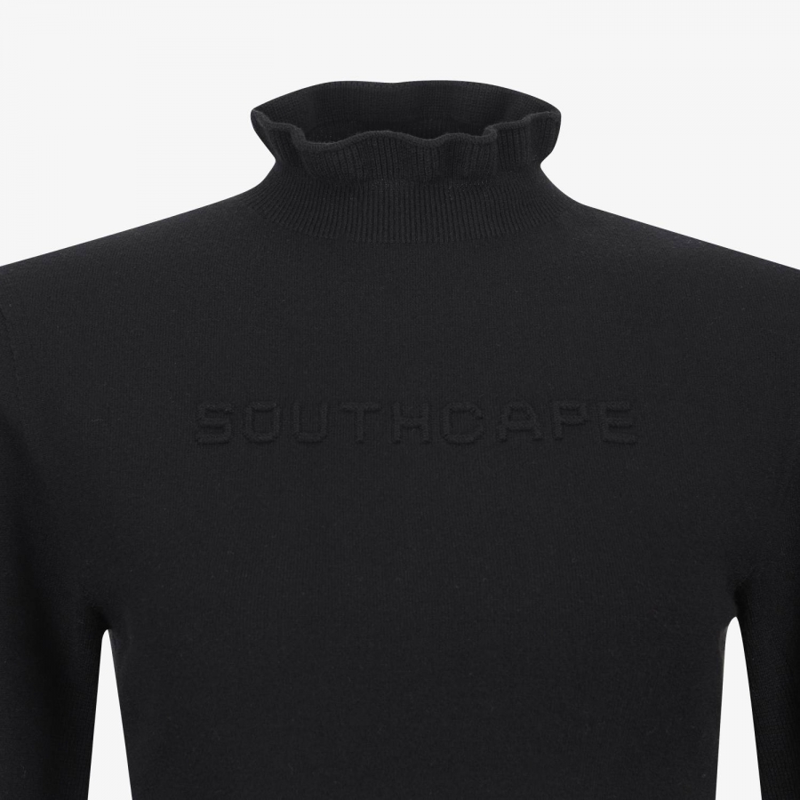 Holgarment Logo High-Neck Knit Pullover_BK