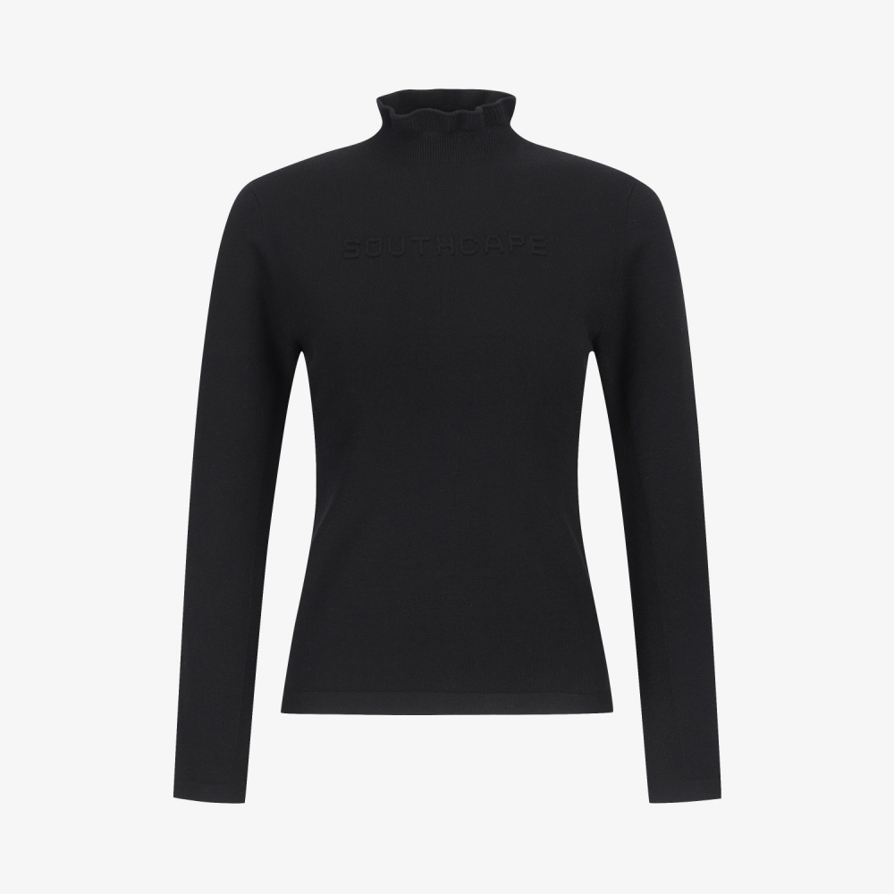 Holgarment Logo High-Neck Knit Pullover_BK