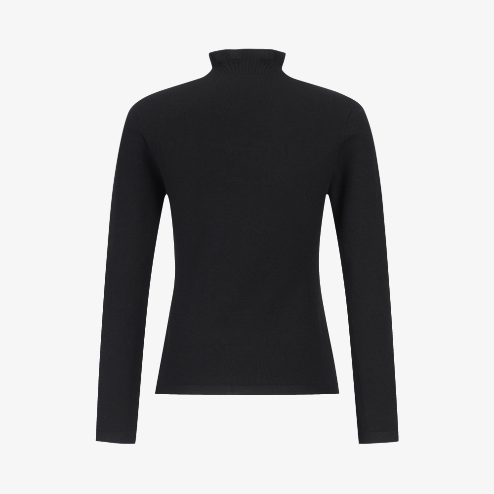 Holgarment Logo High-Neck Knit Pullover_BK