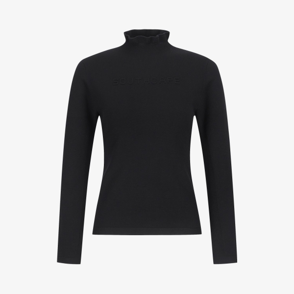 Holgarment Logo High-Neck Knit Pullover_BK