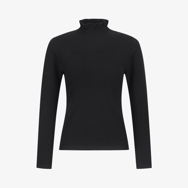 Holgarment Logo High-Neck Knit Pullover_BK