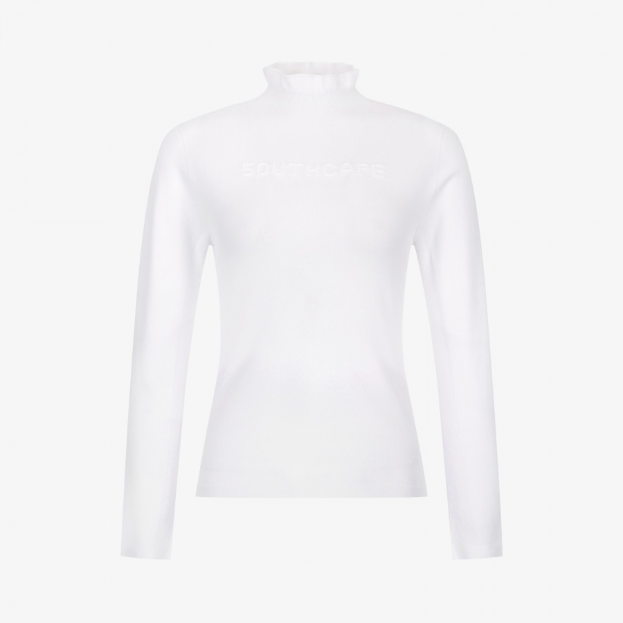 Holgarment Logo High-Neck Knit Pullover_WT