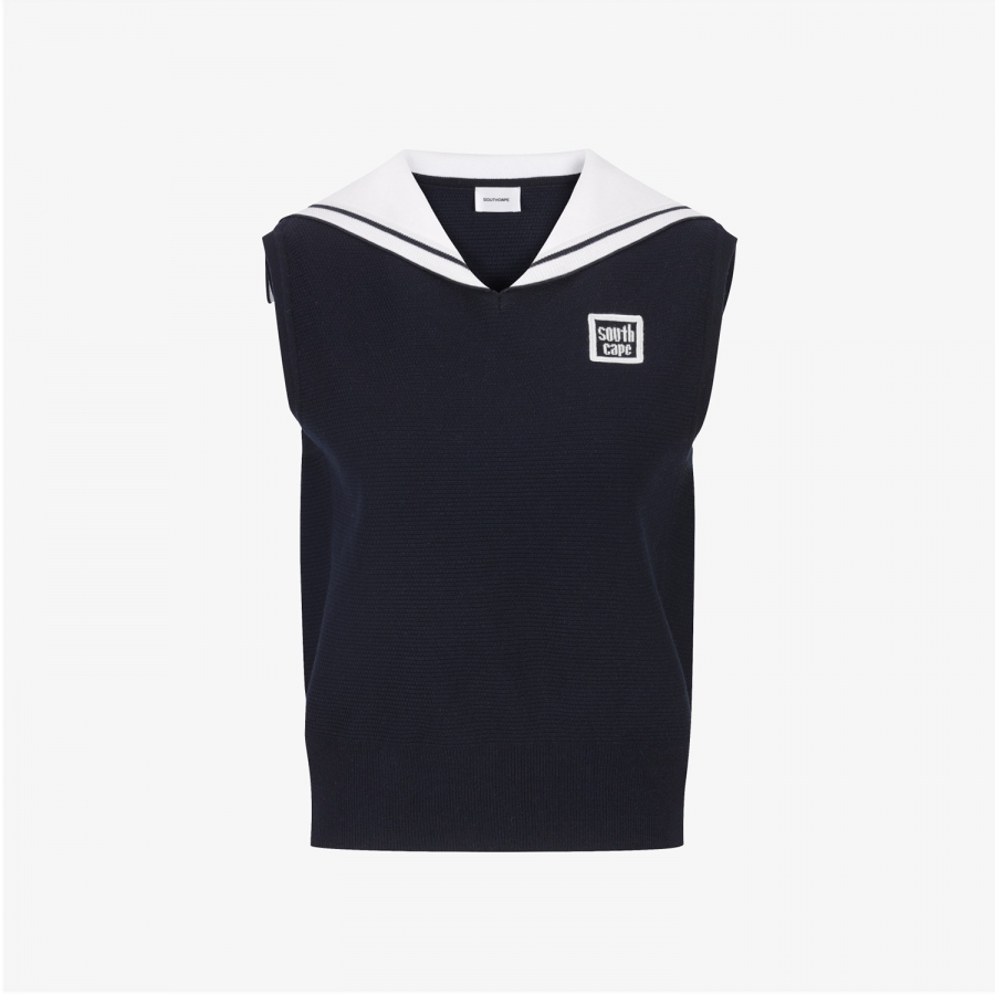 Sailor Collar Knit Vest_NA