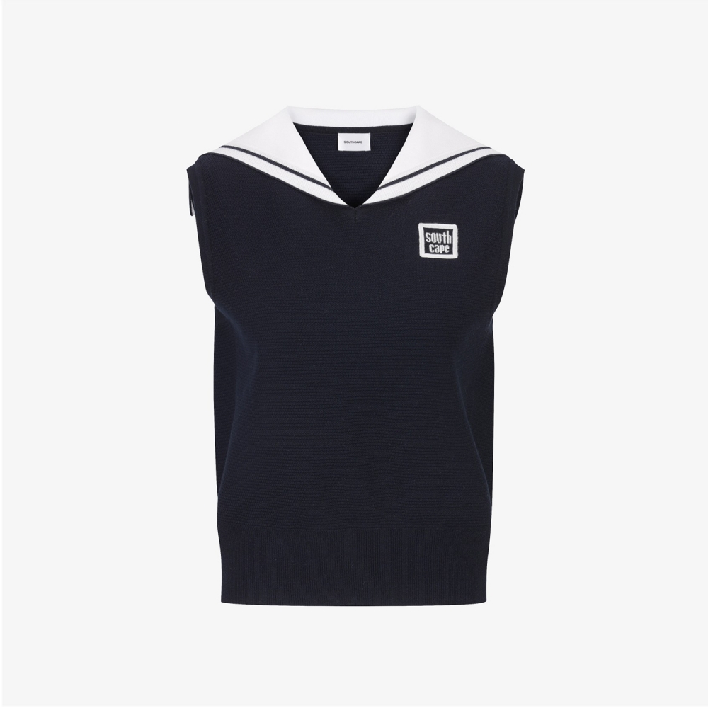 Sailor Collar Knit Vest_NA