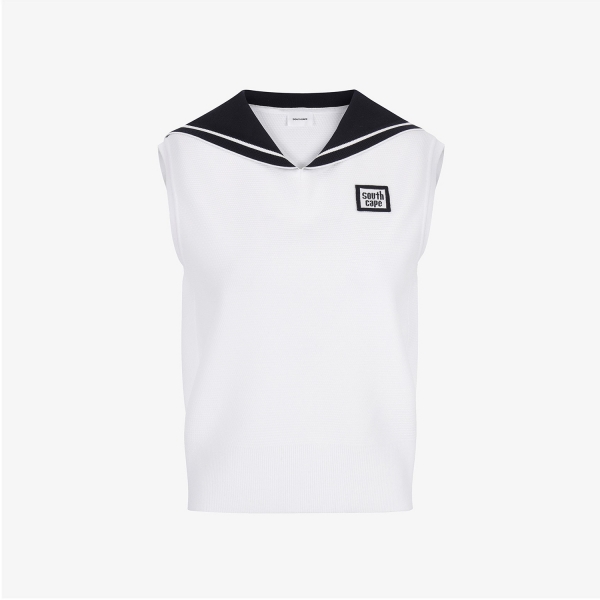 Sailor Collar Knit Vest_WT