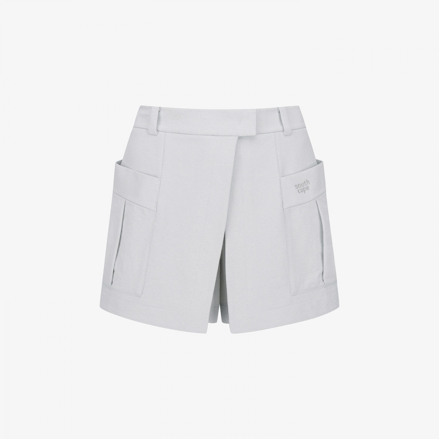 Denim-Like Out Pocket Culotte Pants_LB
