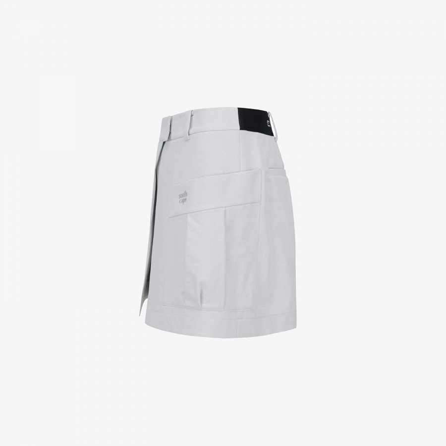 Denim-Like Out Pocket Culotte Pants_LB