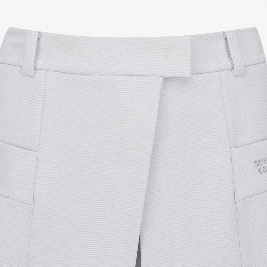 Denim-Like Out Pocket Culotte Pants_LB