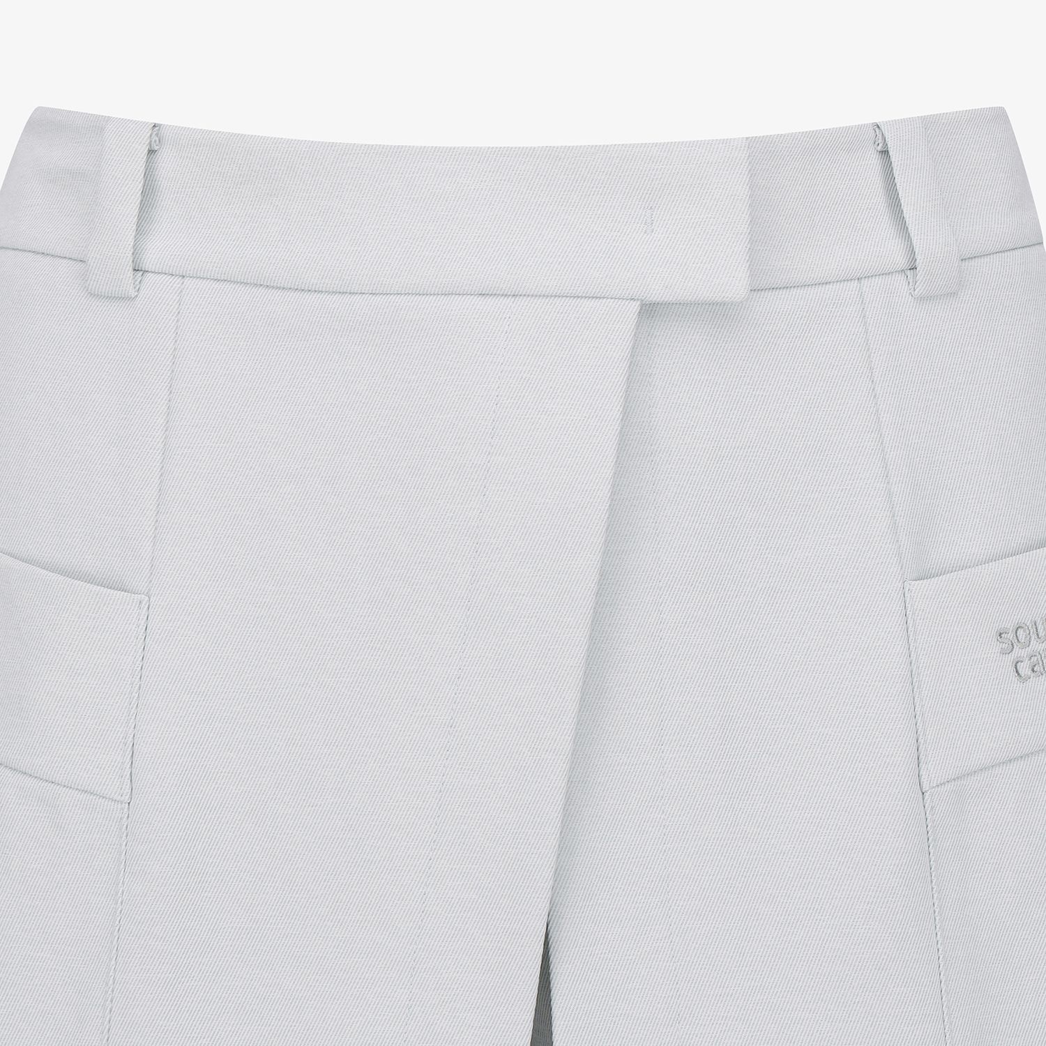 Denim-Like Out Pocket Culotte Pants_LB