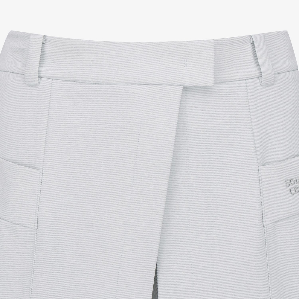 Denim-Like Out Pocket Culotte Pants_LB