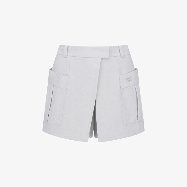 Denim-Like Out Pocket Culotte Pants_LB