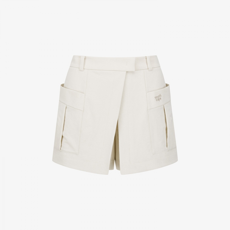 Denim-Like Out Pocket Culotte Pants_LE