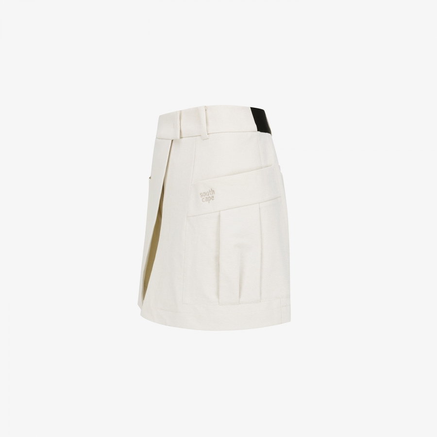 Denim-Like Out Pocket Culotte Pants_LE