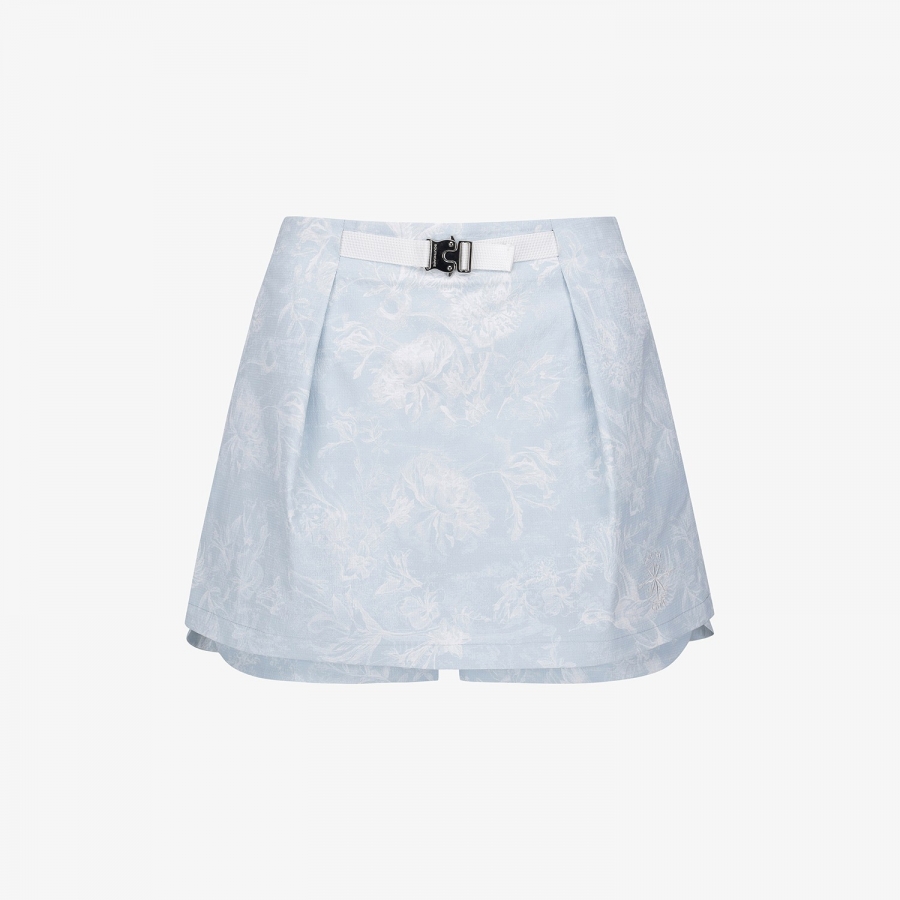 Blossom Pattern Skirt-Silhouette Belt Pants_LB