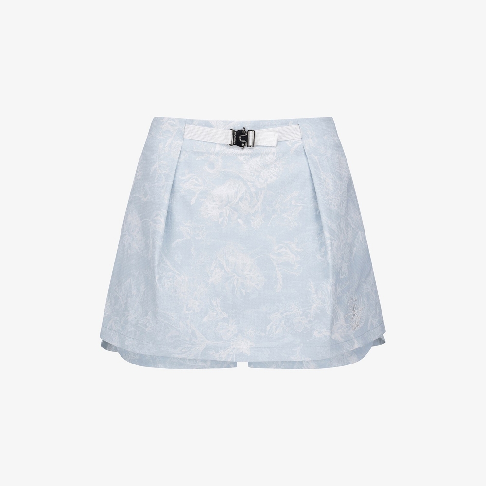 Blossom Pattern Skirt-Silhouette Belt Pants_LB