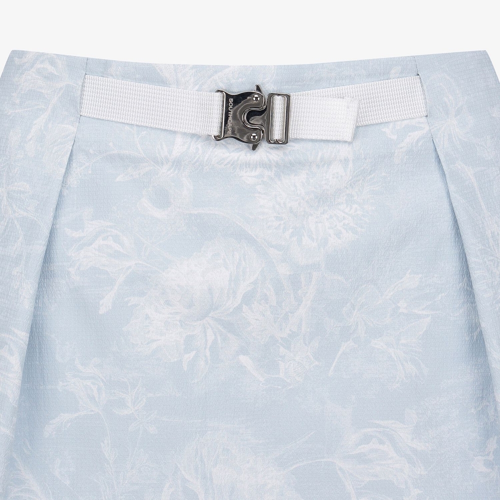 Blossom Pattern Skirt-Silhouette Belt Pants_LB