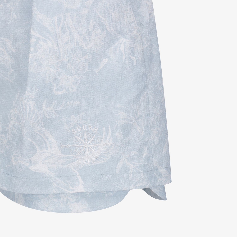 Blossom Pattern Skirt-Silhouette Belt Pants_LB