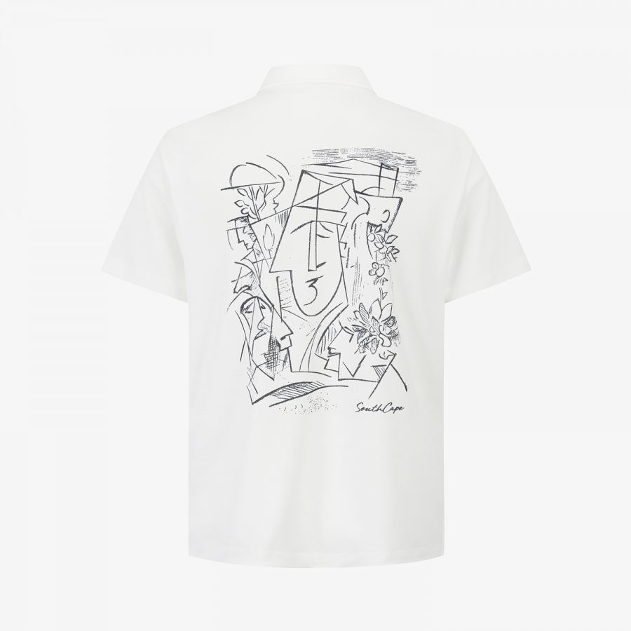 Artwork Short-Sleeve Polo Shirt_WT