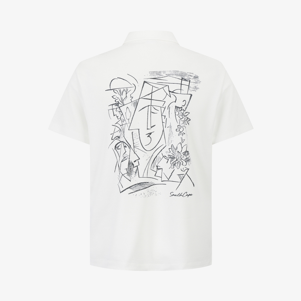 Artwork Short-Sleeve Polo Shirt_WT