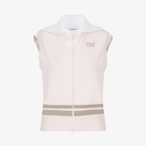 Southcross Sailor Collar Knit Zip Vest_LP