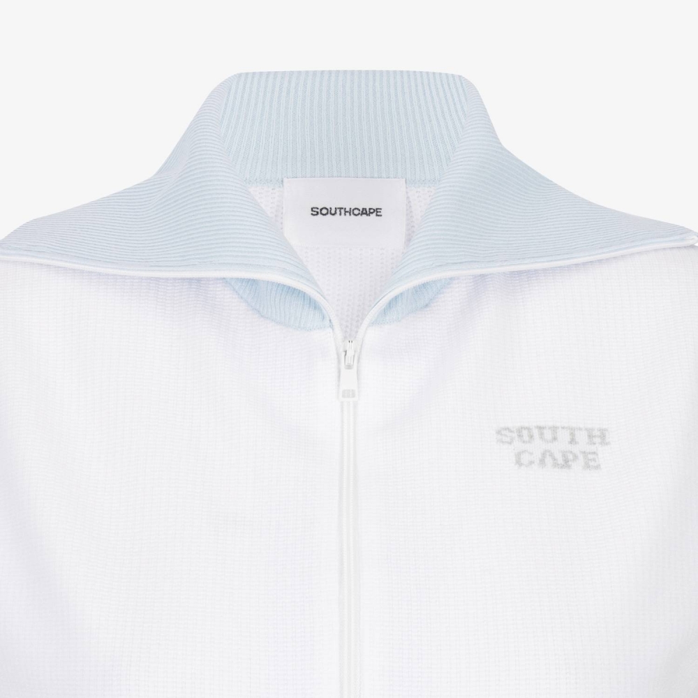 Southcross Sailor Collar Knit Zip Vest_WT