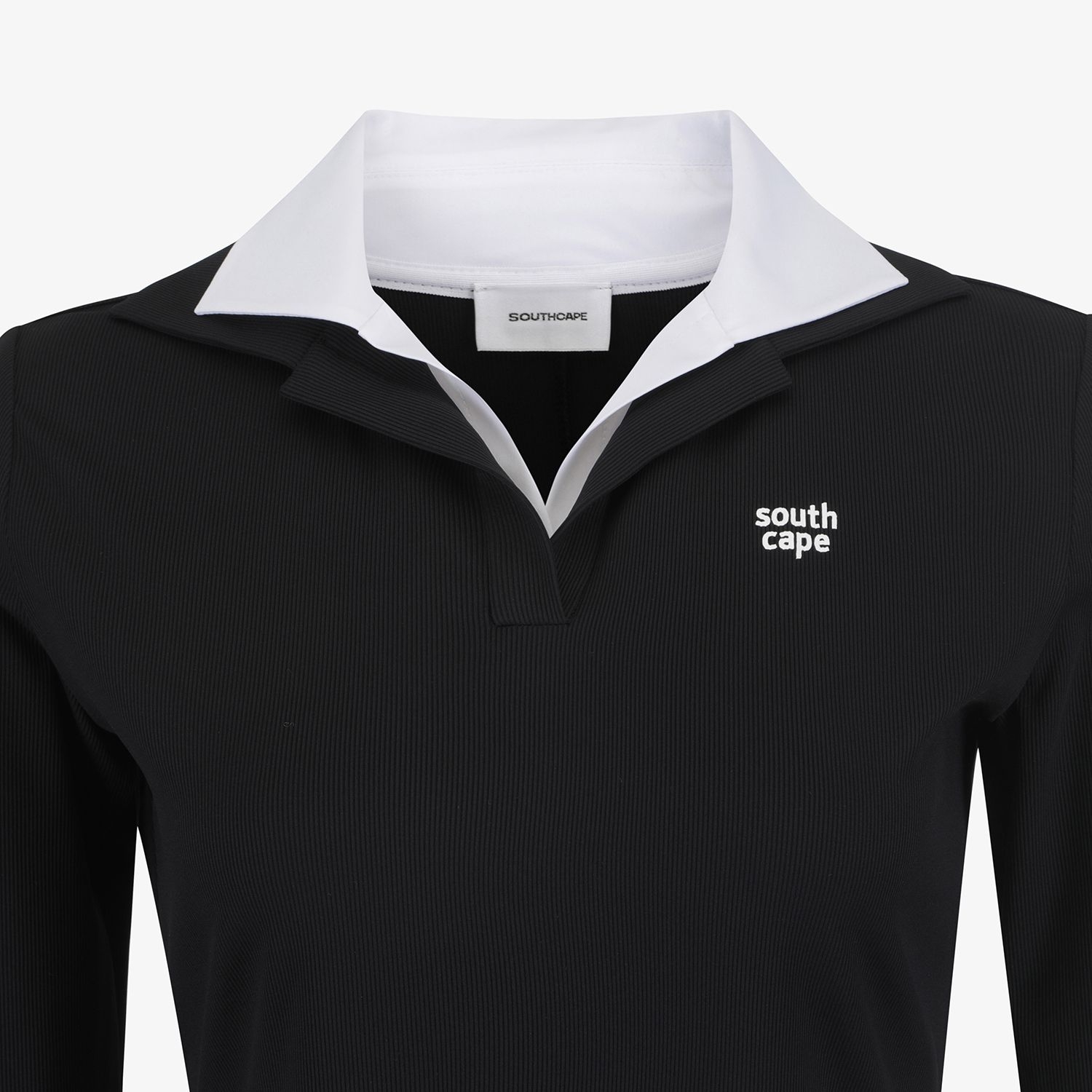 Cool-Touch Layered Collar T-Shirt_BK
